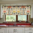 thumbnail image 3 of Yayeee Kitchen Curtains Tier Set of 2 Light Filtering 57"x24" Over Sink Window Panels, Beige Floral, 3 of 7