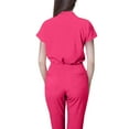 thumbnail image 4 of Women'S Scrubs,Scrubs Sets for Women 2 Pieces Plus Size Yoga Medical Stretch Wide Leg Jogger Fitted Scrubs for Women Set - Hot Pink - XXL, 4 of 4