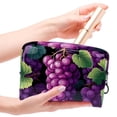 thumbnail image 4 of GrapePVC Cosmetic Storage Bag with Zipper, Printed Design for Ladies and Girls Travel - Zipper Pouch, Travel Bag, Small Molle Pouch, Cotton Makeup Bag Large Travel Cosmetic Bag Quilted Cosmetic, 4 of 6