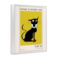 thumbnail image 2 of Stupell Industries Modern Home's Where Cat Is Phrase Funny Fashion Feline White Framed Giclee Art, 16 x 20, by Ayse, 2 of 7