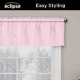 thumbnail image 4 of Eclipse Microfiber Blackout Rod Pocket Valance, Solid Thermal Window Curtain, 42 In wide x 18 In long, Pink, 4 of 5