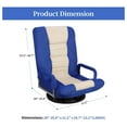 Floor Gaming Chair 360 Degree Swivel, 5 Position Adjustable Folding