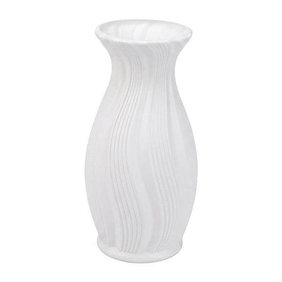 Unique Bargains Geometric Unbreakable Plastic Flower Vase White 3.7"L x 3.7"W x 5"H