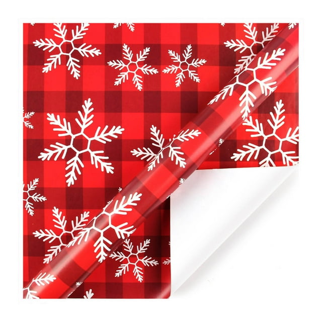 Yhmxh Christmas Wrapping Paper Valentine's Day Birthday Gift Wrapping Paper Plaid Gift Box Wrapping Paper Organization and Storage Home Decor