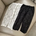 thumbnail image 6 of Aellinatey Women Flower Lace Shorts See Through Mesh Thin Capris Leggings Underpant Tights, 6 of 12