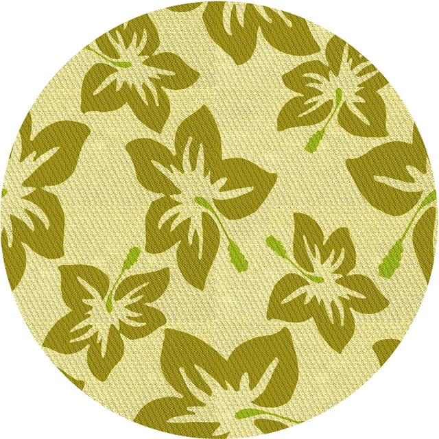 Ahgly Company Machine Washable Indoor Square Transitional Dark Golden Rod Brown Area Rugs, 3' Square