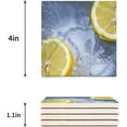 thumbnail image 3 of FMSHPON Lemon Set of 8 Coaster for Drinks, Absorbent Ceramic Stone Coasters Cup Mat with Cork Base for Home Kitchen Room Coffee Table Bar Decor, 3 of 4
