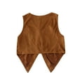 thumbnail image 5 of Mercatoo Girls Tassel Vest Hippi1 Sleeveless Faux Suede R1v11s Kids Western Style Retro Performance Cowboy Co1girl Clothes, 5 of 5
