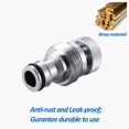 thumbnail image 3 of Swivel quick connection Faucet Adapter Kit for Bathroom/kitchen to Garden Hose, Brass Polished Chrome, 3 of 7