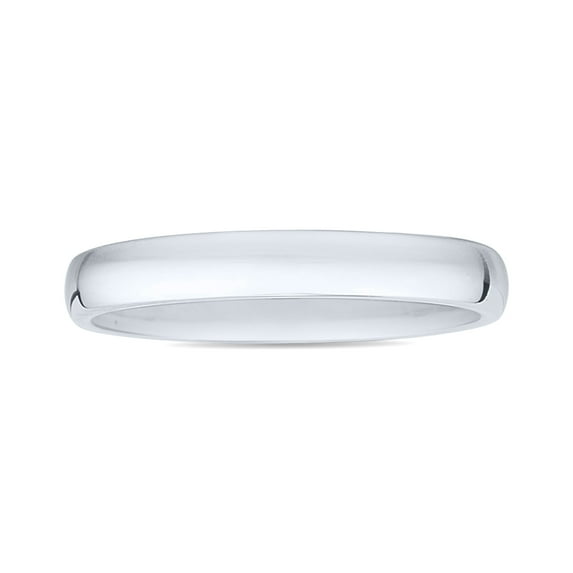 SZUL Women's Platinum 3mm Domed Comfort Fit Wedding Band