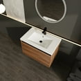 thumbnail image 5 of 30-inch Bathroom Vanity with Resin Countertop Sink, Double Door Bathroom Cabinet Set with Storage, Wall-Mountable for Bathroom - Brown, 5 of 9