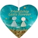 thumbnail image 1 of Corazón de cristal marino hecho a mano | Recuerdo de amistad eterna | Decoración para el hogar con cristal marino reciclado para la sala de estar, 1 of 1