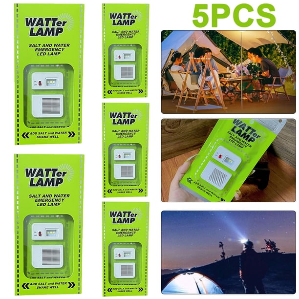 Lámpara LED Ahorro Impermeable Portátil para Coche Exterior Playa (verde) 5 Uds.