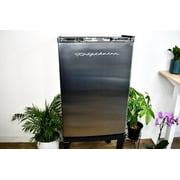 Frigidaire 4.5 Cu Ft Compact Refrigerator with Freezer, Platinum Mini Fridge with Chrome Trim for Apartment, Dorm, Office, Garage