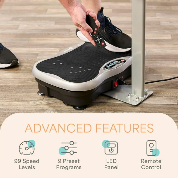 Lifepro TrimLite Vibration Plate Exercise Machine with Handlebars – Whole  Body Vibrating Plate for Weight Loss, Lymphatic Drainage & Home Fitness –  99 Speed Levels, Resistance Bands, Bluetooth - Gray