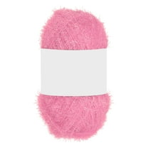 1 Skeins 109 Yards Scrubbie Yarn, Sparkle Yarn Polyester Scrubbie Sparkle Glass for Dishcloths Crocheting Knitting DIY Crafts Blanket Rug Sweater Scarf Hat, Pink