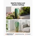 thumbnail image 5 of 30.71 Inch Single Tier Glazed Tank Fountain with LED Lights Water Pump Indoor Outdoor Garden Patio Waterfall Green, 5 of 7