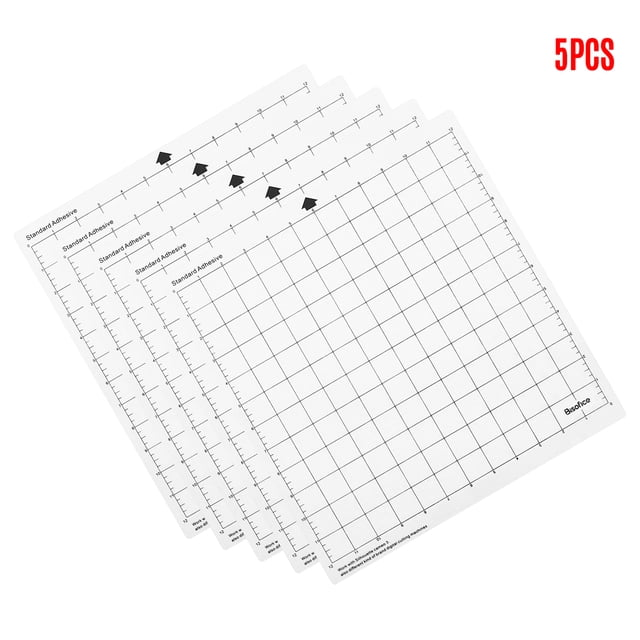 Inch Bisofice Replacement Cutting Mat Transparent Adhesive Mat with Measuring Grid 12 by 12-Inch for Cameo Explore Plotter Machine 5PCS