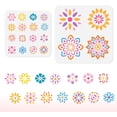 thumbnail image 1 of 2 plantillas de flores en miniatura para pintar, 20 estilos de plantillas reutilizables de mandalas florales para dibujar, plantillas para manualidades y pintura DIY, 1 of 7