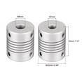 thumbnail image 2 of Uxcell 8mm to 7mm Aluminum Alloy Shaft Coupling Flexible Coupler L30xD25 Silver, 2 of 5