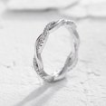 thumbnail image 3 of QualitChoice Couples Wedding Crystal Punk Loop Circle Woman Man Girls Lady Party Jewelry Rings Silver US size: 7 1Set, 3 of 6