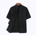 thumbnail image 1 of CottonTangSuitTopMenSummerKungFuTaiChiUniformShirtBlouseShortSleeveTraditionalChineseClothes, 1 of 2