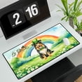 thumbnail image 3 of Happy St. Patrick’s Day Shetland Sheepdog with Green Hat Shamrocks Rainbow Desk Mat Full Keyboard Mouse Pad Sheltie Dog Lover Gifts Large Mousepad - 03007, 3 of 5