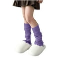thumbnail image 2 of Sunvit-Panties Girls Purple Leg Warmers (Ages 5-16) - Soft Acrylic Slouchy Ribbed Knee-High, Free Size, Cozy for Dance/Cool Weather, 1 Pair Kids Accessory,Size Free Size, 2 of 9