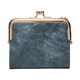 thumbnail image 1 of Cartera para mujer pequeña Rfid para mujer, monedero vintage de cuero plegable compacto con cremallera y cierre de beso, 1 of 6
