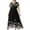Black, variant on Floral Chiffon Formal Dresses for Women Plus Size Ruffle Flowy High Waist Dress Wedding Guest Cocktail Evening Gowns Black, XL