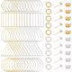 thumbnail image 1 of Kit para hacer aretes con 5 estilos de anillos de unión, aros para abalorios, aros abiertos para abalorios, aros de alambre para aretes al por mayor con pendientes y anillos de salto., 1 of 6