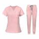 thumbnail image 3 of Conjunto de uniforme médico premium: conjunto superior e inferior para profesionales de la salud. Rosa S, 3 of 9