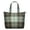 Geometric, variant on Geometric Plaid Aesthetic Travel Tote Colorful Checkered Duffel Bag with Abstract Striped Pattern Design, Great for Stylish Women