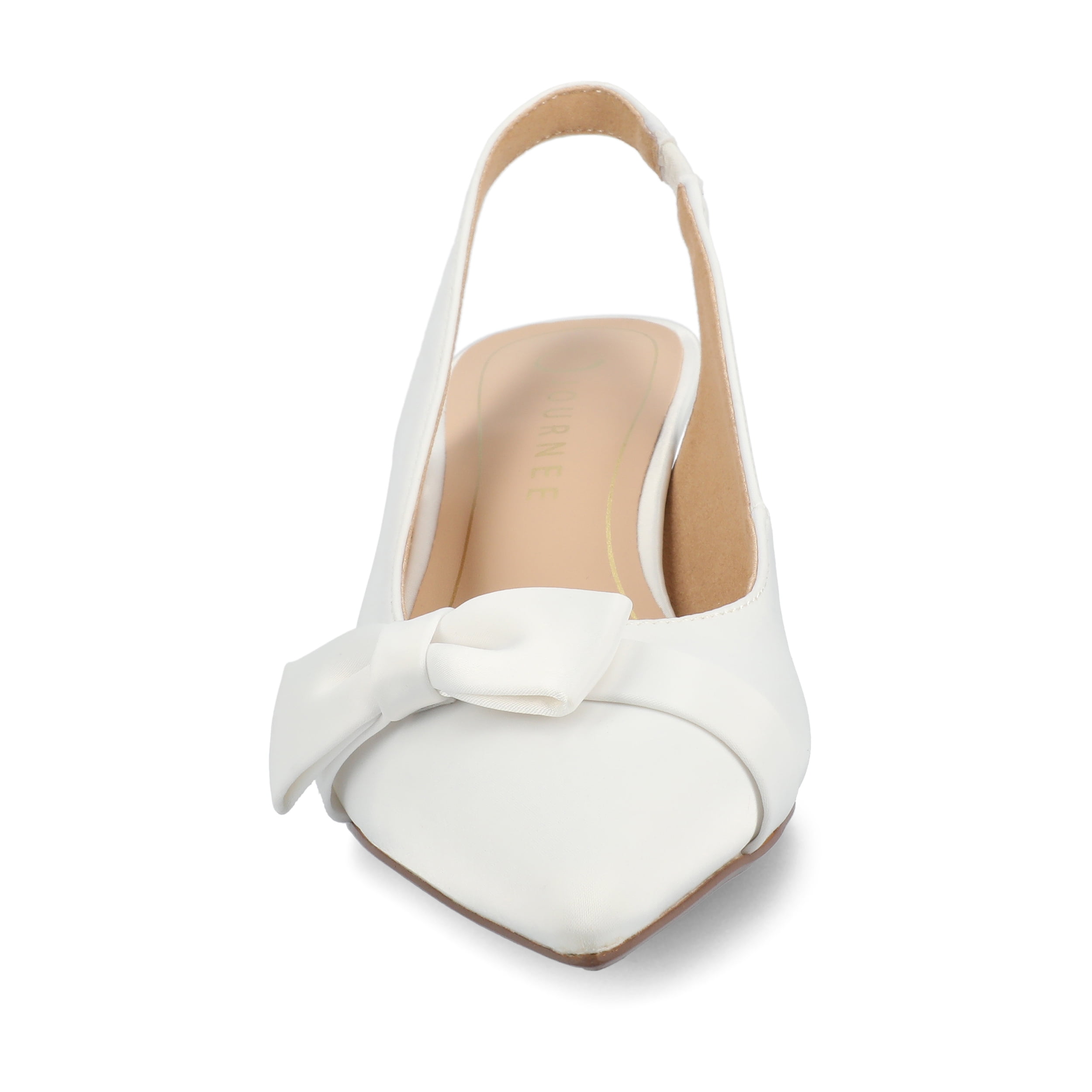 Journee Womens Paloma Sling Back Pointed Toe Kitten Heel Pumps
