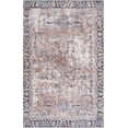 thumbnail image 5 of Hauteloom Holli Collection Urmia - Machine Washable Oriental Hallway, Entryway, Kitchen Runner Rug - Abstract Vintage Distressed Boho Style - Pink, Blue, Burgundy - 2'7"x10', 5 of 15