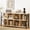 Light Oak, variant on 6 Cube Storage Organizer Bookshelf, Industrial Horizontal Bookcase, Accent Cubby Shelf, Media Console Table for Living Room, Home Office, 13.6" D x 47.2" W x 30.9" H, Black