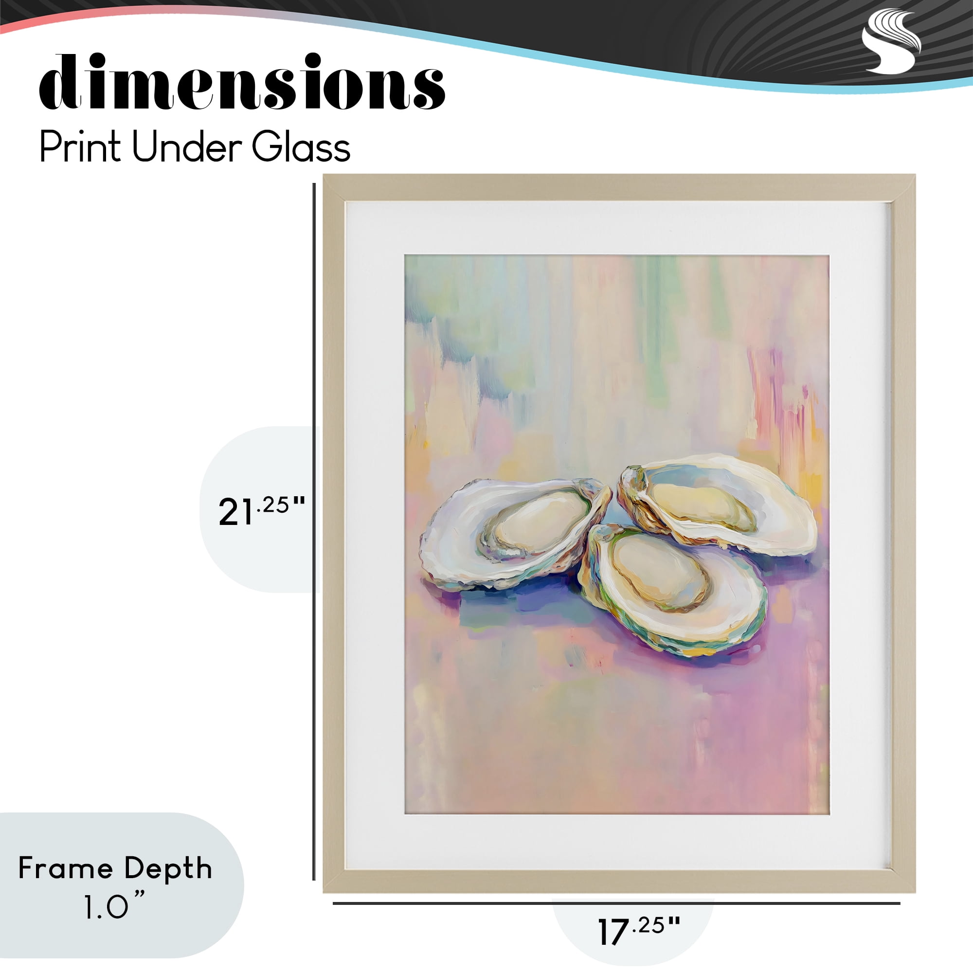 Stupell Industries Pastel Oysters Harmony Birch Framed Print Under Glass, design by The Prints Vibe