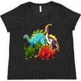 thumbnail image 3 of Inktastic Cute Dinosaurs Women's Plus Size T-Shirt, 3 of 5