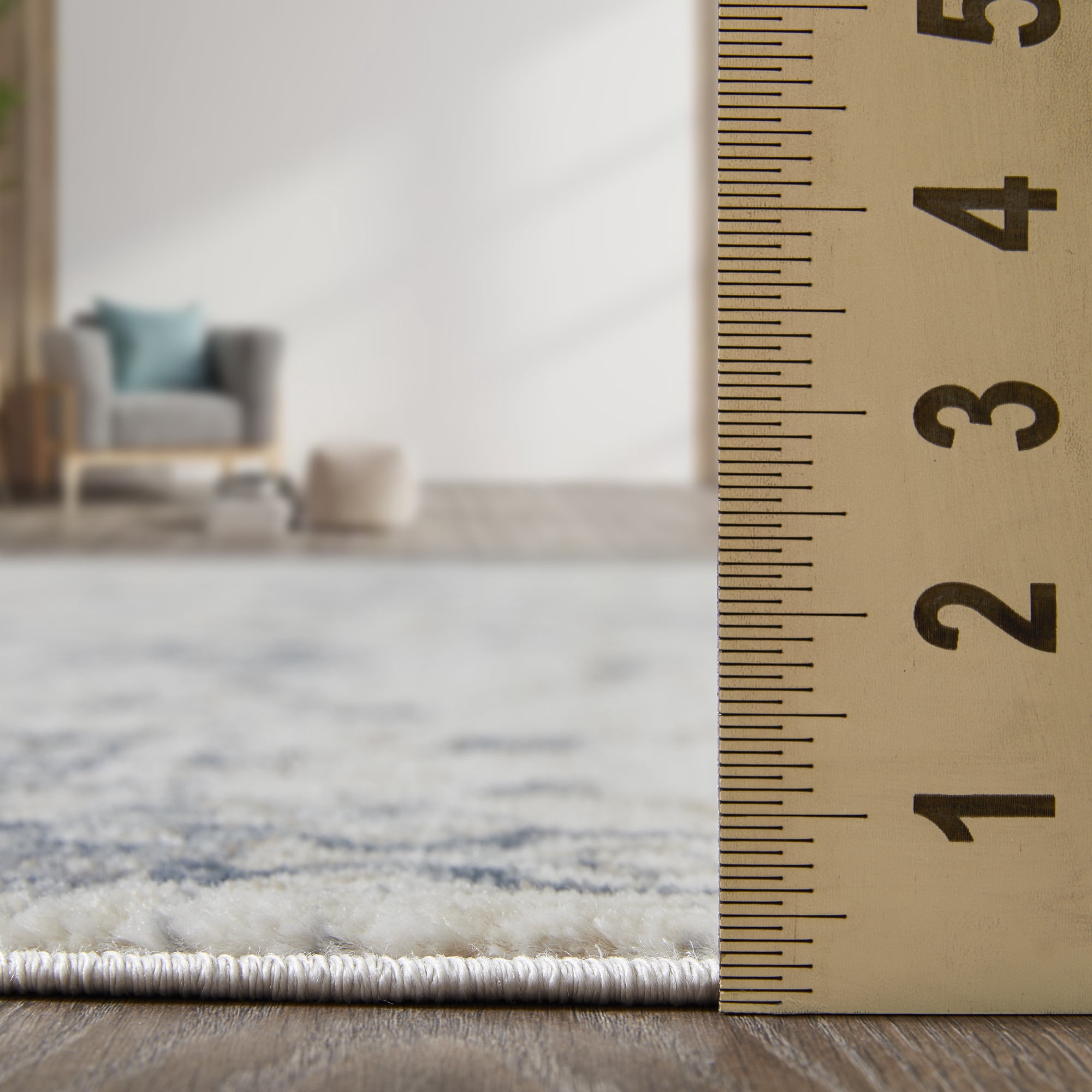 Loomaknoti Kehleigh Aylesh 9' x 12' Blue Oriental Indoor Area Rug