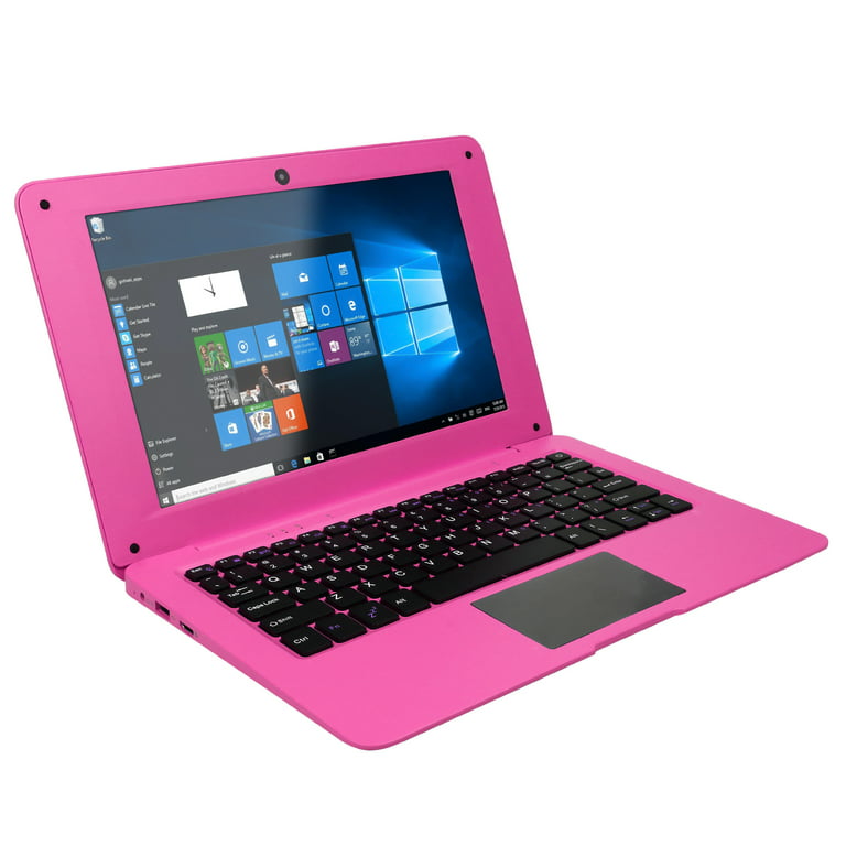 10.1 Inch Laptop Windows 10 Netbook Computer Full HD Quad Core Laptop with  WiFi, HDMI, Netflix,  and Laptop Bag,Mouse, Mouse Pad, Headphone  (Pink) 