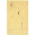 thumbnail image 2 of Vintage Apple Collection 13x18 Gold Ornate Wood Framed with Double Matting Museum Art Print Titled - Amedeo Modigliani - Portrait Of A Woman, 2 of 4
