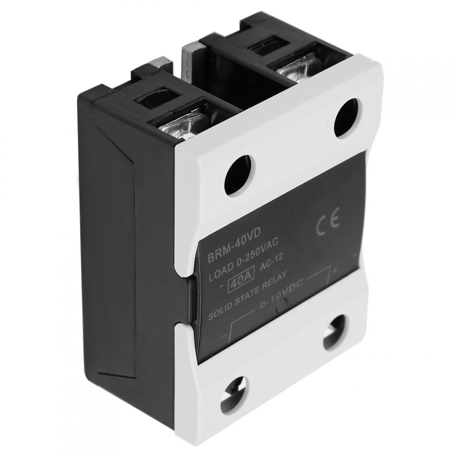 Relais Statique 40A DC 0-10V AC 0-250V - Plaque Aluminium Ignifuge - Pour équipements électriques - 4