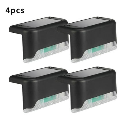 

4Pcs/8Pcs Solar Powered LED Waterproof Railing Light Stable Outdoor Stair Lamp Warm White Fence Lights Dustproof Landscape Lamps Type 1