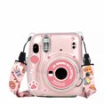 thumbnail image 2 of For Fujifilm Instax Mini 11 Camera - 3-in-1 Clear Crystal Protective Case Set with Photo Pocket, Shoulder Strap & Stickers, Transparent Hard Shell, 2 of 11