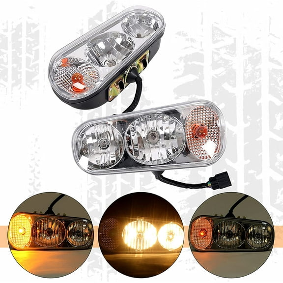 Kojem Universal Halogen Snow Plow Headlight Lamps Kit for Boss Western Meyer Blizzard Curtis, Enhanced Visibility, Long Lasting Light, Super Brightness Output