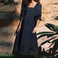 thumbnail image 3 of Vestido de una línea para damas Vestido suelto de cintura alta Suéter informal Vestido de viaje diario Hugtrwg Para estrenar, 3 of 9