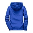 thumbnail image 4 of Inglocry Men's Lightweight Jacket Waterproof Windbreaker Zip Up Hoodie Packable Jacket for Hiking Travel​ Royal Blue 3XL, 4 of 4