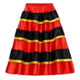 thumbnail image 3 of iiniim Full Circle Flamenco Bull Skirts Performance Costume Belly Dance Skirt Spanish Dancewear Red 100-110, 3 of 7
