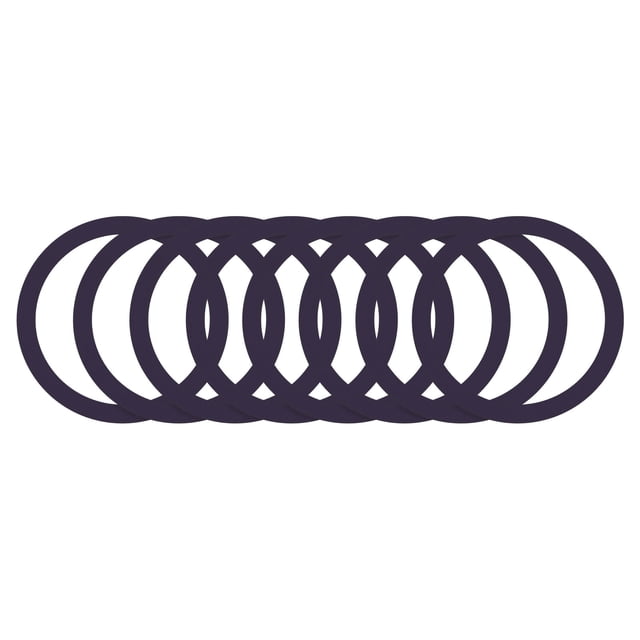 Uxcell Magnetic Sticker Ring, 8 Pack Universal Magnetic Adapter Ring Metal Magnet Wireless Charging Conversion Kit for Mobile Phone Case Wireless Charger (Dark Purple)