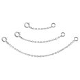 thumbnail image 3 of HYwys 3pcs S925 Sterling Silver Chain Extenders Necklace Bracelet Extended Chains Jewelry Making Accessories Silver, 3 of 6